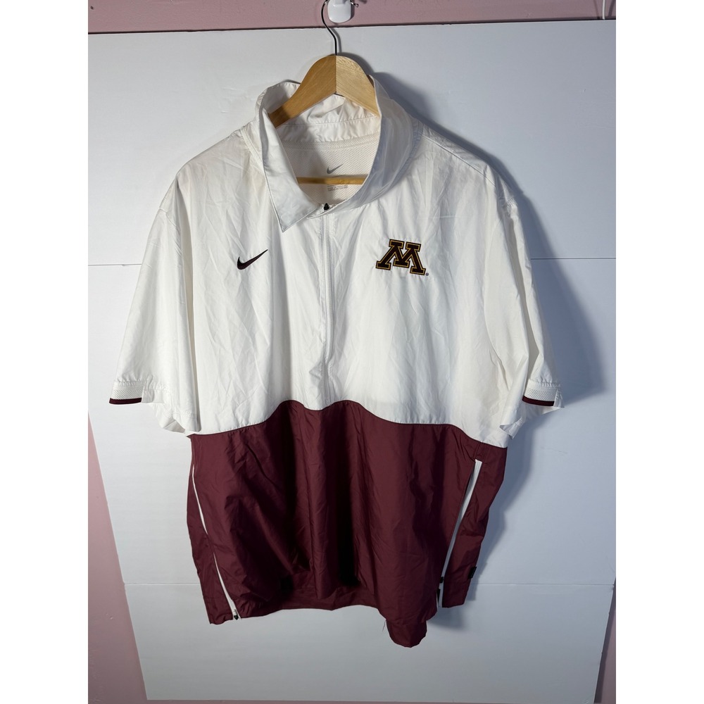 Nike Minnesota Golden Gophers Short Sleeve Quarter Zip Windbreaker Jacket 3XL
